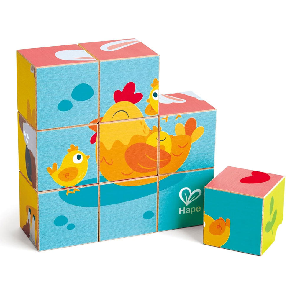 *Hape Farm Wooden Blocks Puzzle