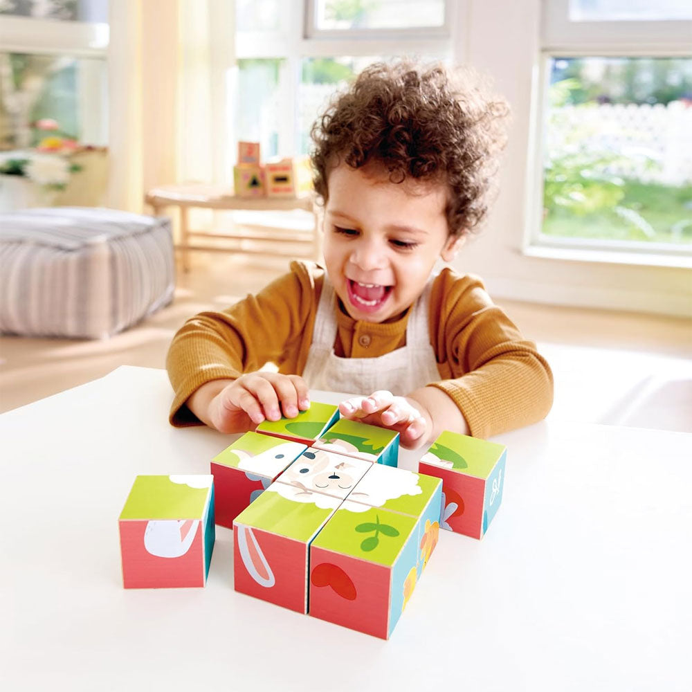 *Hape Farm Wooden Blocks Puzzle