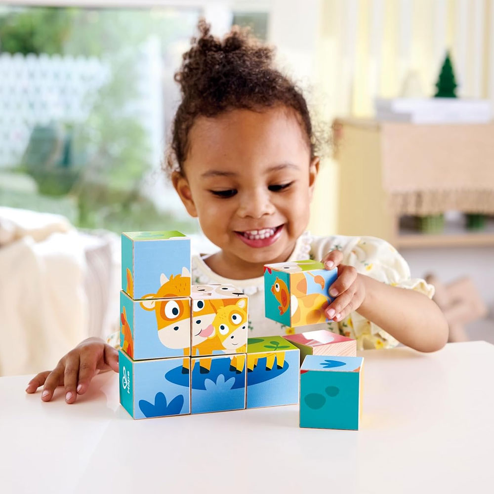 *Hape Farm Wooden Blocks Puzzle