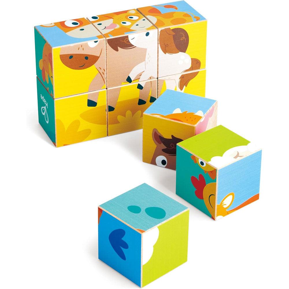 *Hape Farm Wooden Blocks Puzzle