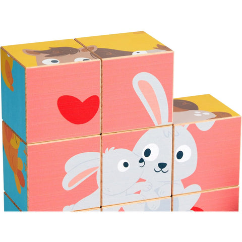 *Hape Farm Wooden Blocks Puzzle