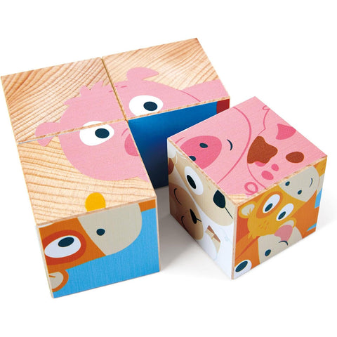 *Hape Farm Wooden Blocks Puzzle