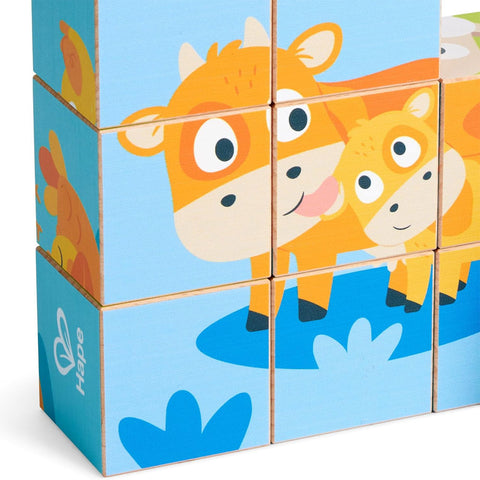 *Hape Farm Wooden Blocks Puzzle