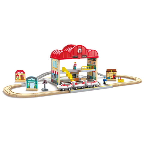 *Hape Portable Train Station Set