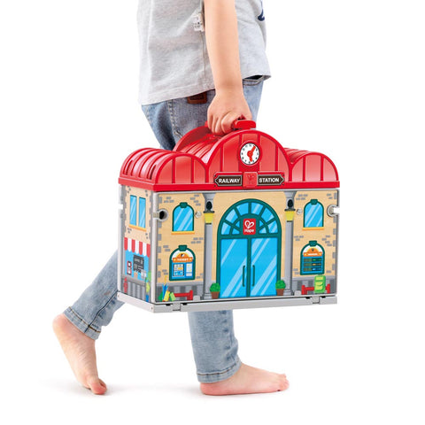 *Hape Portable Train Station Set