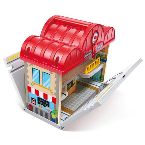 *Hape Portable Train Station Set