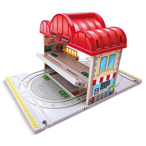 *Hape Portable Train Station Set