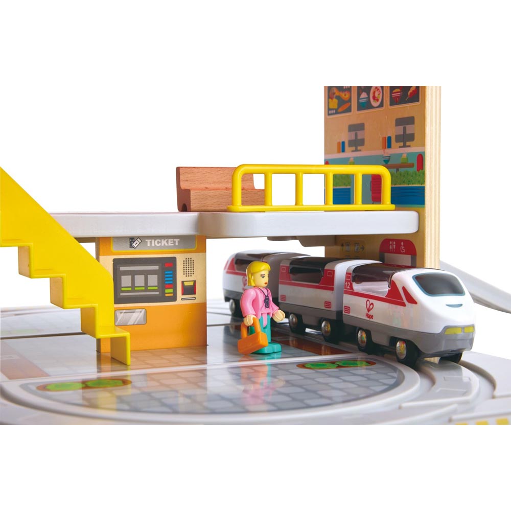 *Hape Portable Train Station Set
