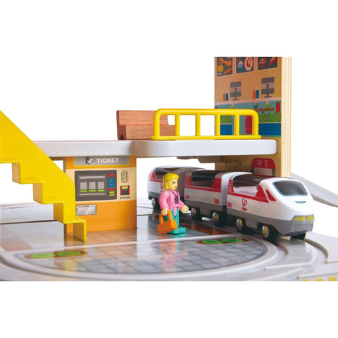 *Hape Portable Train Station Set