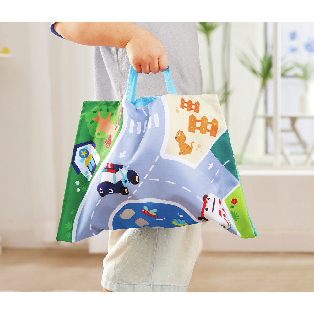 *Hape Pull-Back Plush Car Set
