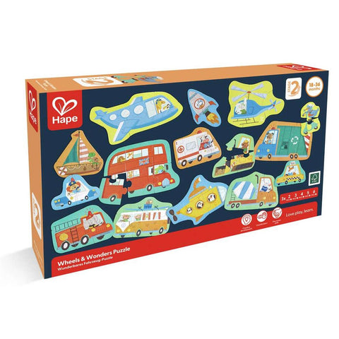 *Hape Wheels & Wonders Puzzle