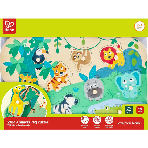 *Hape Wild Animals Peg Puzzle