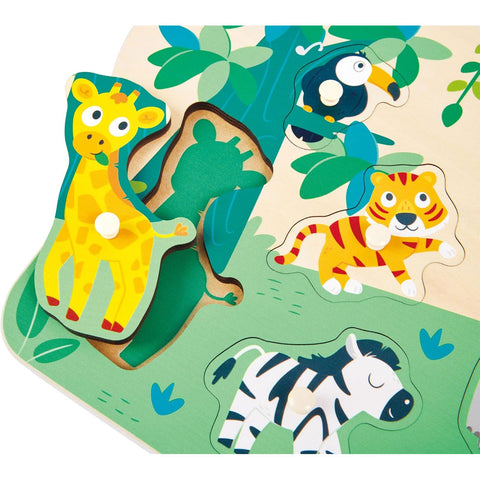 *Hape Wild Animals Peg Puzzle