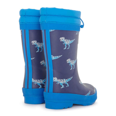 Hatley Sherpa Lined Rainboots - T-Rex Attacks