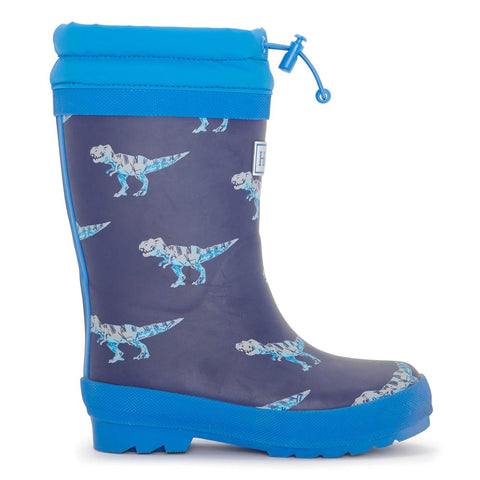 Hatley Sherpa Lined Rainboots - T-Rex Attacks