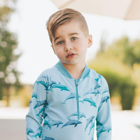 Honeysuckle Swim Co. -  Find Your Porpoise - UPF 50+ Swimsuit