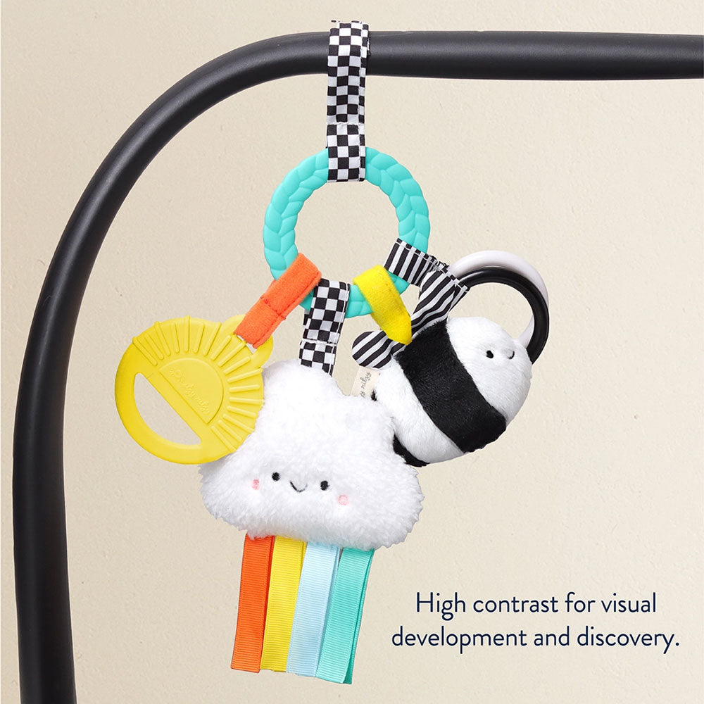 *Itzy Ritzy Bitzy Busy Ring Teething Activity Toy - High Contrast Bee