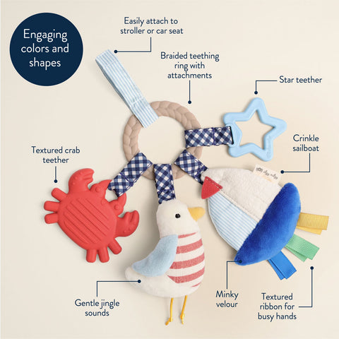 *Itzy Ritzy Bitzy Busy Ring Teething Activity Toy - Nautical