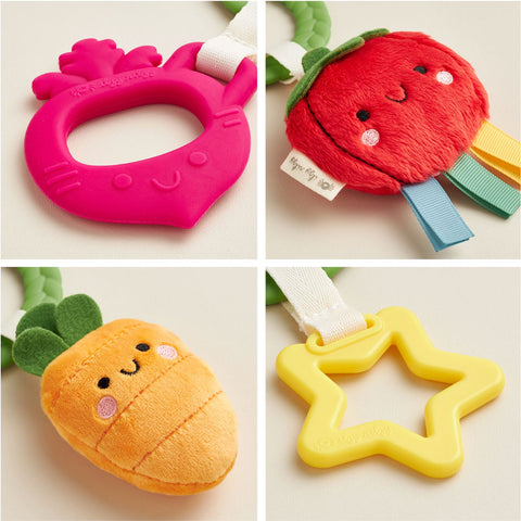 *Itzy Ritzy Bitzy Busy Ring Teething Activity Toy - Veggies