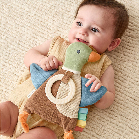 *Itzy Ritzy Bitzy Crinkle Toy & Teether - Mallard Duck