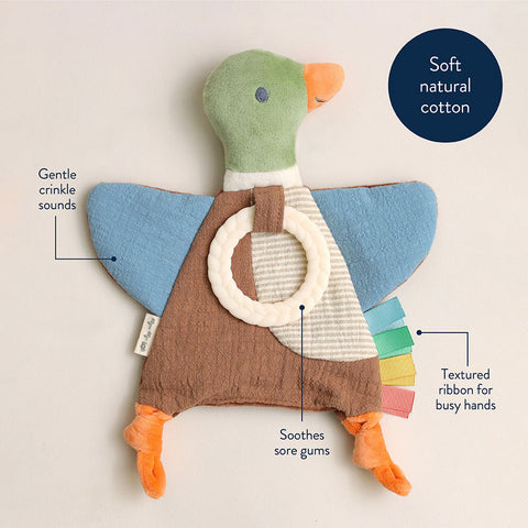 *Itzy Ritzy Bitzy Crinkle Toy & Teether - Mallard Duck
