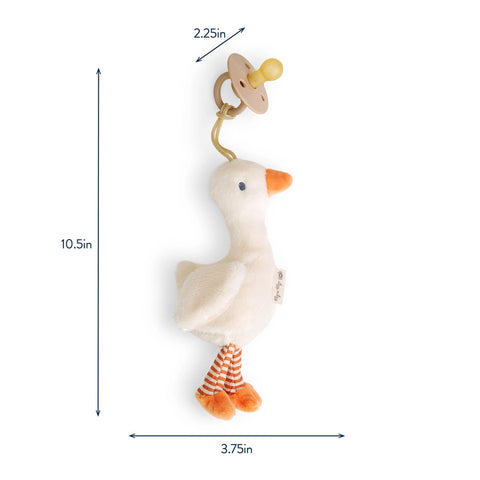 *Itzy Ritzy Bitzy Pal Natural Rubber Pacifier & Lovey - Gracie the Goose