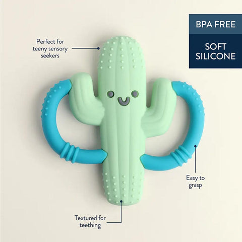 Itzy Ritzy Chew Crew Silicone Handle Teether - Cooper the Cactus