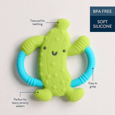 Itzy Ritzy Chew Crew Silicone Handle Teether - Parker the Pickle