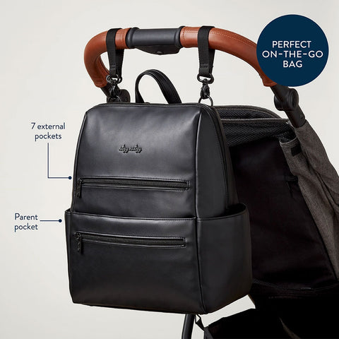 *Itzy Ritzy Eras Backpack Midi Diaper Bag - Black