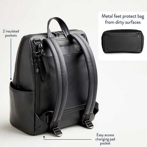 *Itzy Ritzy Eras Backpack Midi Diaper Bag - Black