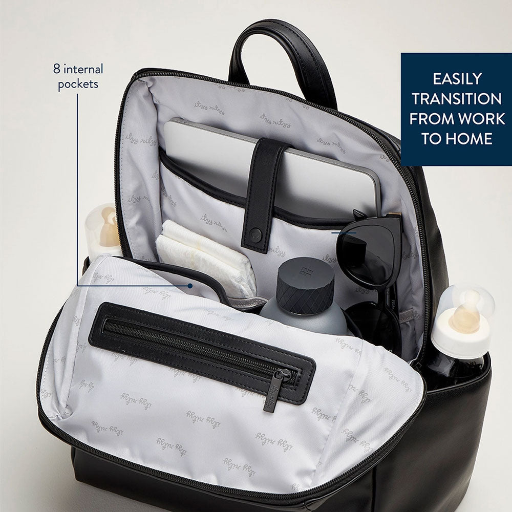 *Itzy Ritzy Eras Backpack Midi Diaper Bag - Black
