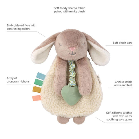 *Itzy Ritzy Itzy Lovey Plush & Silicone Teether Toy - Billie the Bunny