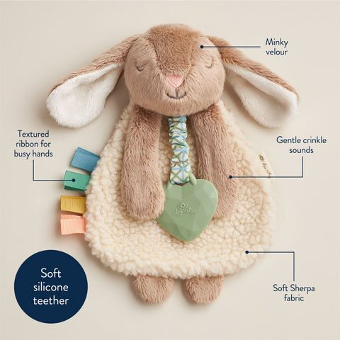 *Itzy Ritzy Itzy Lovey Plush & Silicone Teether Toy - Billie the Bunny
