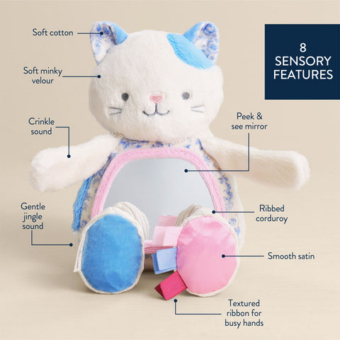 *Itzy Ritzy Itzy Bitzy Mirror Sensory Tummy Time Mirror - Kinsley the Kitty