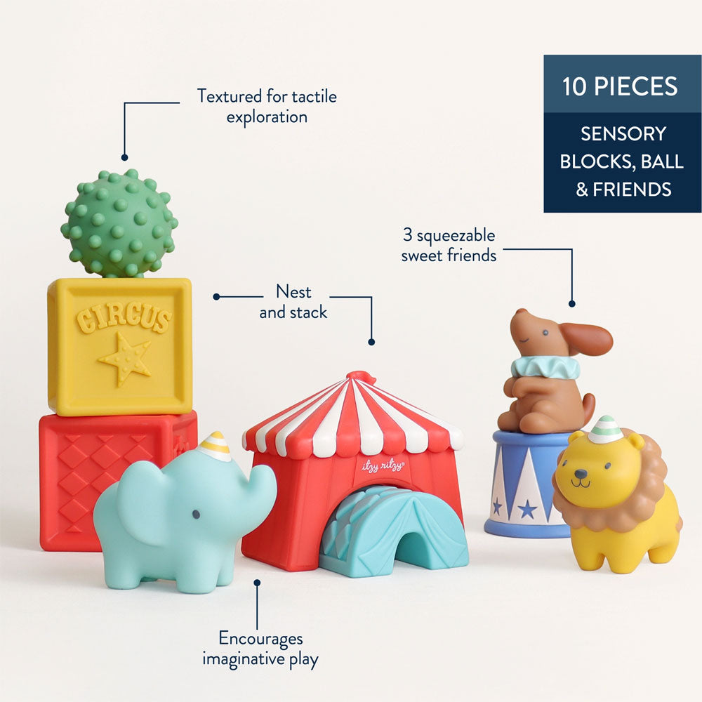 *Itzy Ritzy Itzy Blocks Sensory Blocks Set - Circus
