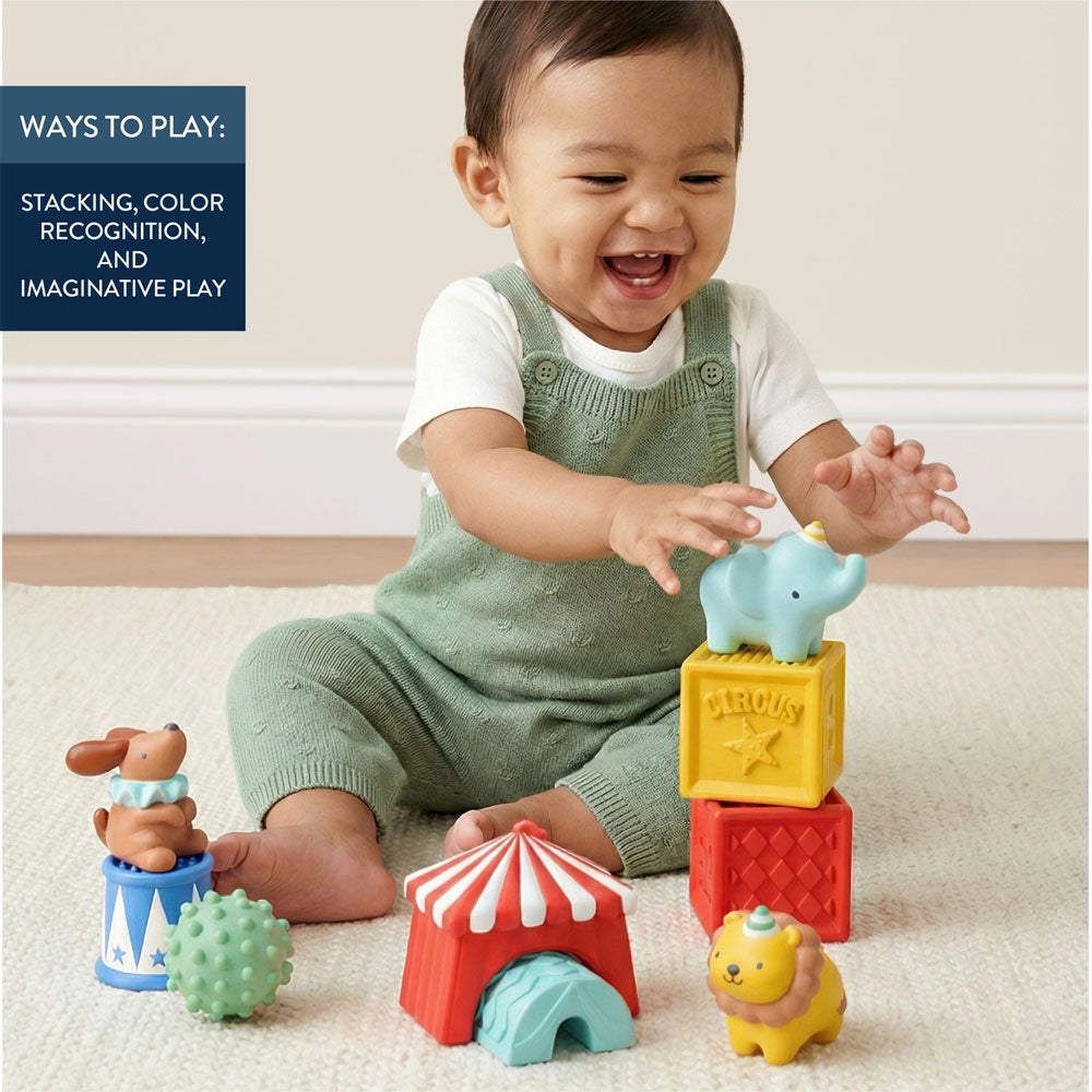 *Itzy Ritzy Itzy Blocks Sensory Blocks Set - Circus