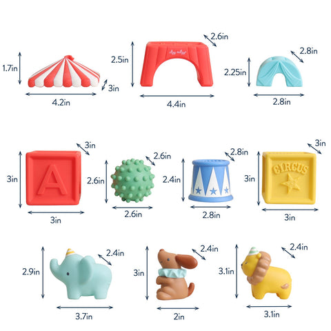 *Itzy Ritzy Itzy Blocks Sensory Blocks Set - Circus