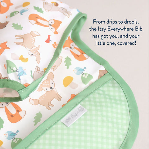 Itzy Ritzy Itzy Everywhere Bib - Woodland