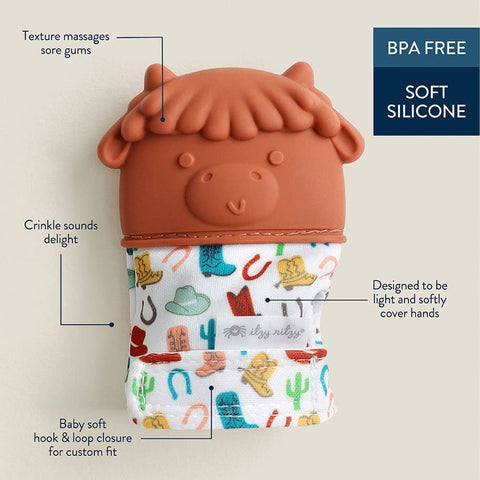 *Itzy Ritzy Itzy Mitt Teething Mitten - Wyatt the Highland Cow