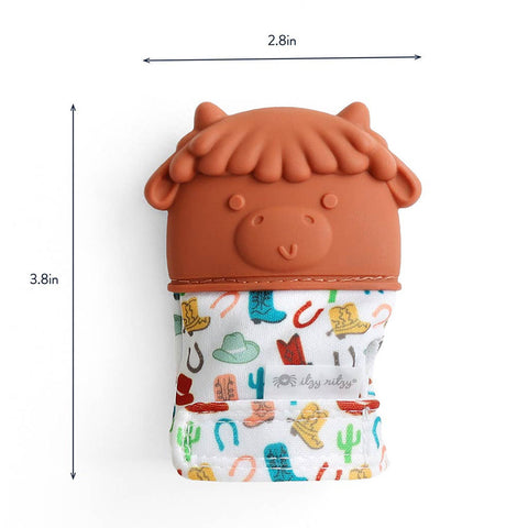 *Itzy Ritzy Itzy Mitt Teething Mitten - Wyatt the Highland Cow