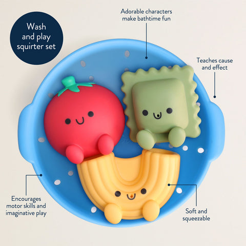 *Itzy Ritzy Itzy Splash Pals Bath Toy Set - Pasta