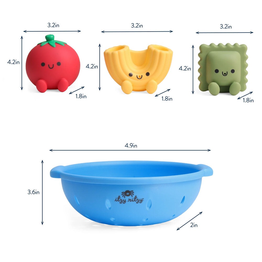 *Itzy Ritzy Itzy Splash Pals Bath Toy Set - Pasta
