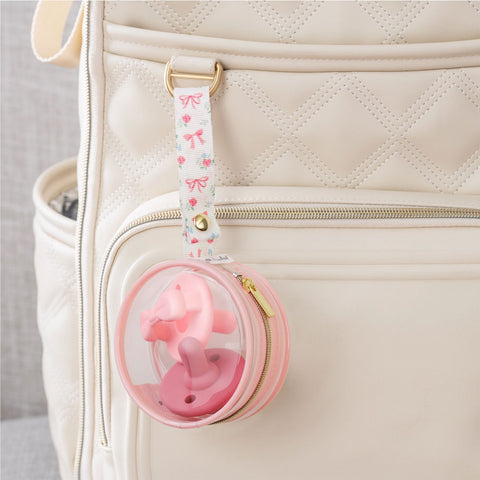 *Itzy Ritzy Itzy Paci Case - Ribbons & Roses