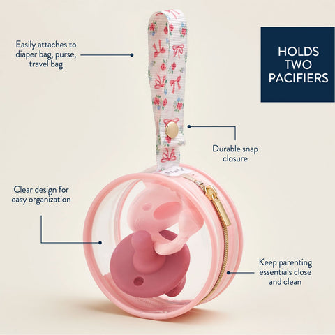 *Itzy Ritzy Itzy Paci Case - Ribbons & Roses
