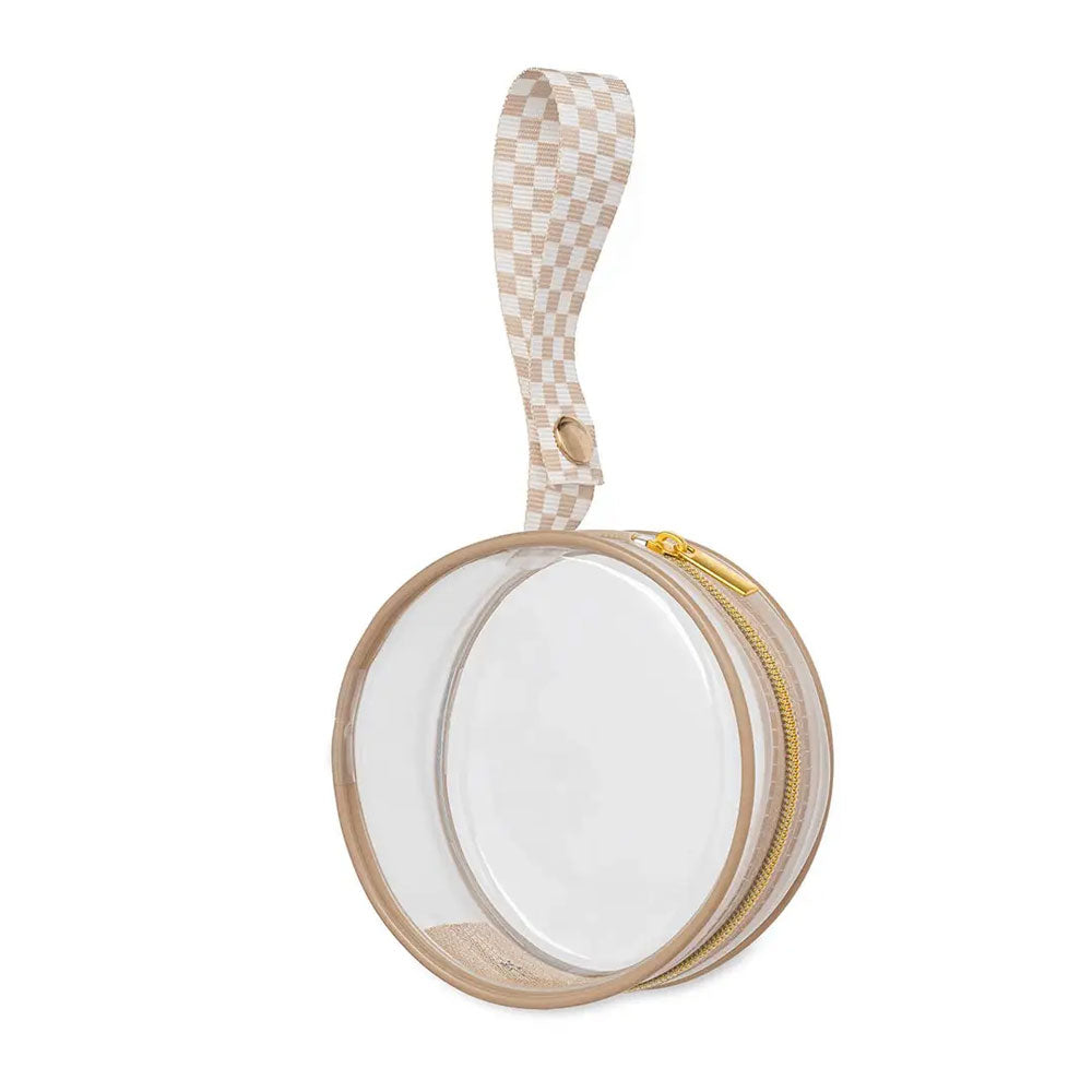 *Itzy Ritzy Itzy Paci Case - Taupe Checkerboard
