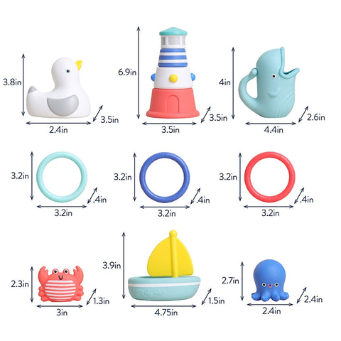 *Itzy Ritzy Seaside Splash Bath Toy Gift Set