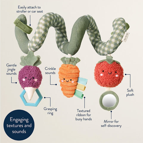 *Itzy Ritzy Bitzy Bespoke Car Seat Spiral Activity Toy - Veggies