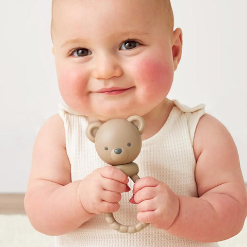 *Itzy RItzy Sweetie Rattle Silicone Teether - Bear