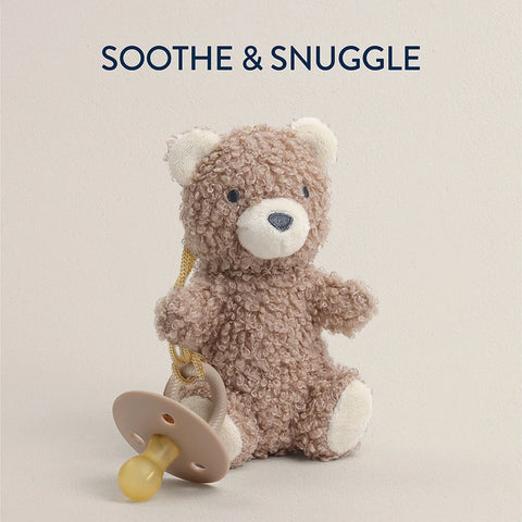 *Itzy Ritzy Bitzy Pal Natural Rubber Pacifier & Lovey - Theo the Bear