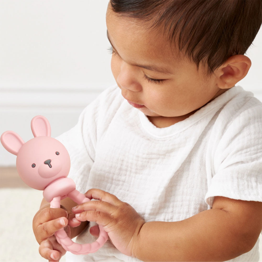*Itzy RItzy Sweetie Rattle Silicone Teether - Bunny
